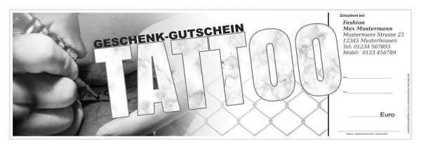 Tattoo Studio Geschenkgutscheine